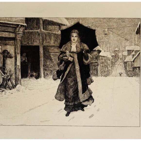 1902 Lady Bountiful Etching Robert Macbeth Farqubar Beaux Stratagem DWP8C - Picture 1 of 3